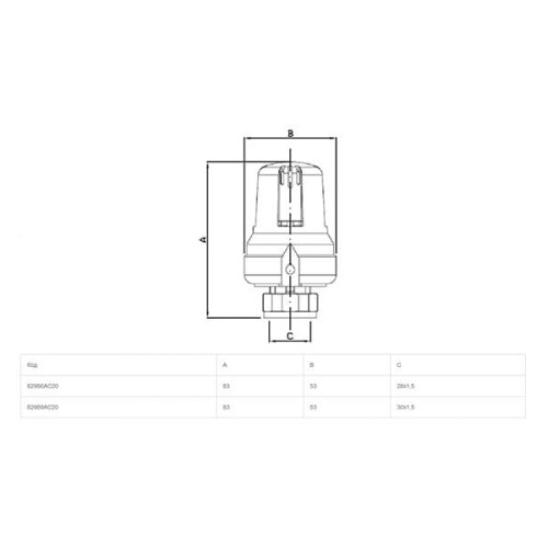 Термоголовка Icma М28x1.5 986 Термоголовка Icma М28x1.5 986