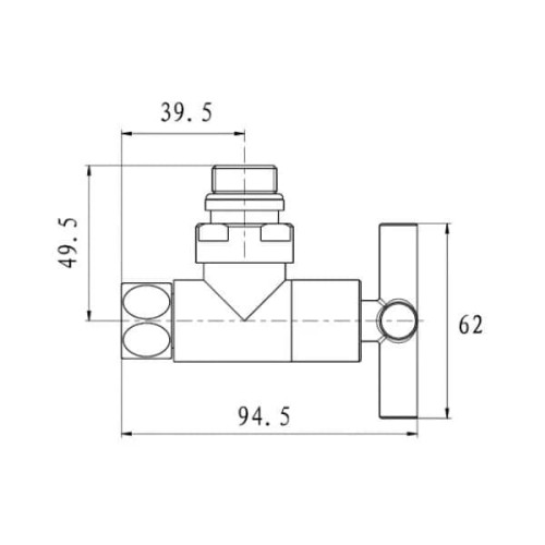 Комплект приборных кранов Raftec RV-3034 1/2'х3/4'