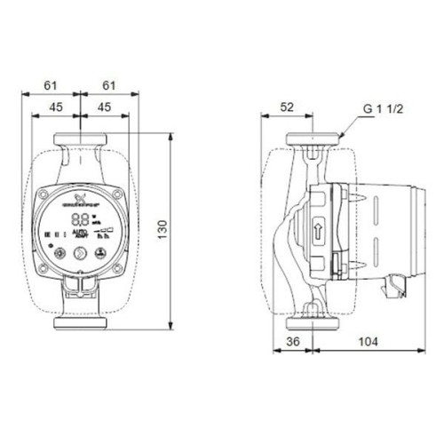 Рециркуляционный насос Grundfos Alpha 2L 25-40-130