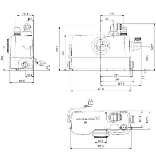 Канализационная станция Sololift2 WC-3