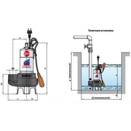 Дренажный насос Pedrollo BCm 15/50 -N Дренажный насос Pedrollo BCm 15/50 -N