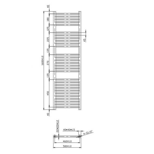 Полотенцесушитель Lambert Anthracite TRS160X50A 1600х500 Полотенцесушитель Lambert Anthracite TRS160X50A 1600х500